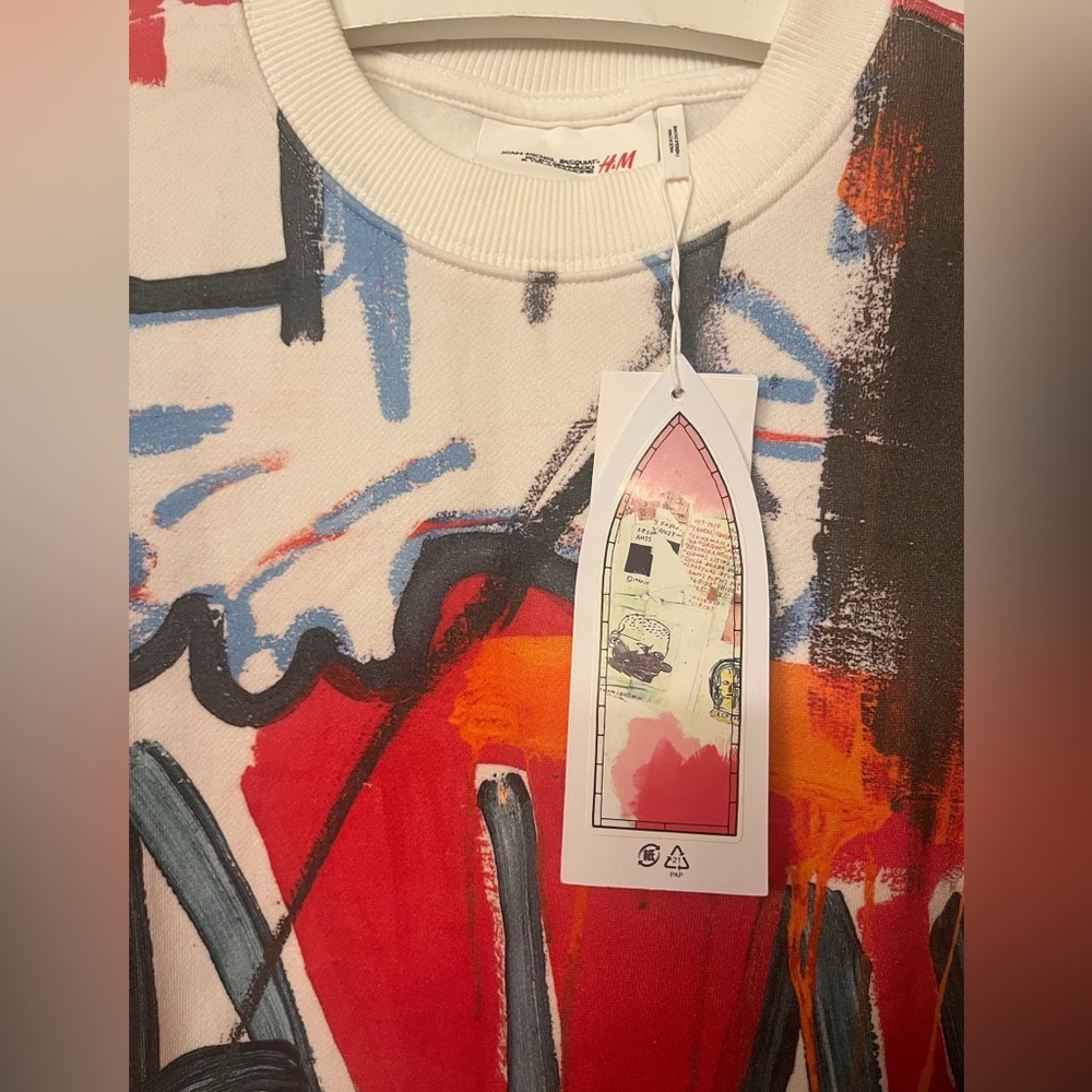 WHO DECIDES WAR x EV BRAVADO TELA D'AMORE X BASQUIAT x H&M Sweatshirt - Picture 5 of 10